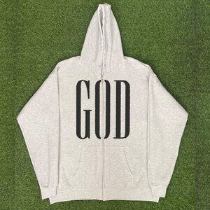 God Zip Up Hoodie